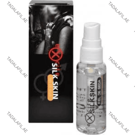 Excite Silk Skin Gel bottle and packaging box on white background