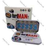 Hard Man Power Pills blister pack and packaging on white background