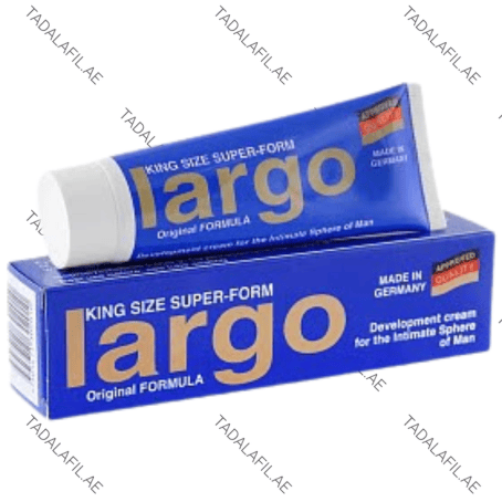 Largo Cream tube and packaging box on white background