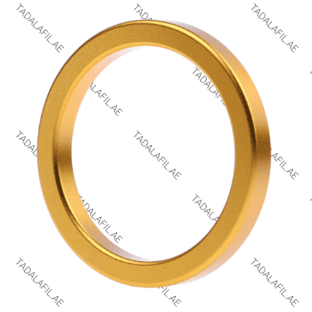 Metal Cock Ring gold ring accessory on white background