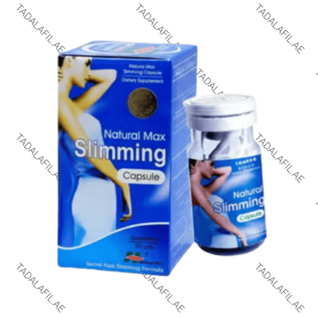 Natural Max Slimming Capsule bottle and packaging box on white background