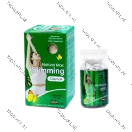 Natural Max Slimming Capsule bottle and packaging box on white background