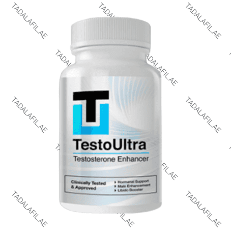 TestoUltra Capsules testosterone enhancer bottle on white background