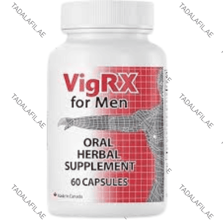 VigRX Penis Capsule supplement bottle on white background