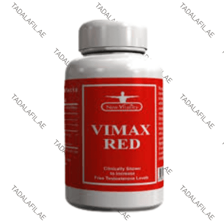 Vimax Red Capsule supplement bottle on white background