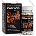 Wenick Man Capsules bottle and packaging box on white background