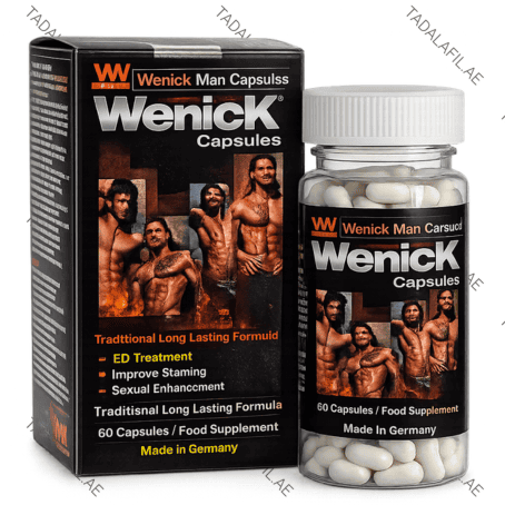 Wenick Man Capsules bottle and packaging box on white background