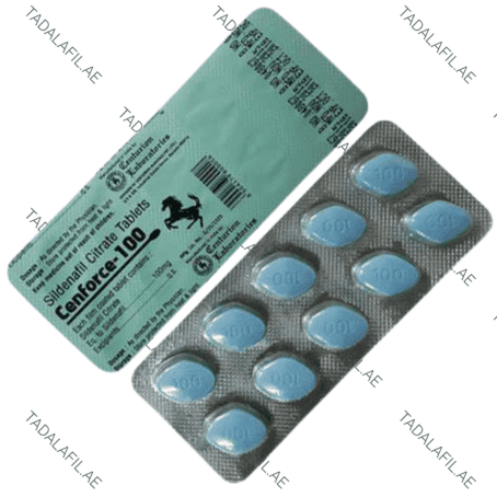 Cenforce 100mg Sildenafil Citrate tablets blister pack on white background