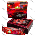 Epimedyumlu Turkish Honey herbal paste box with red sachets, heart-themed packaging, and traditional Turkish macun branding.