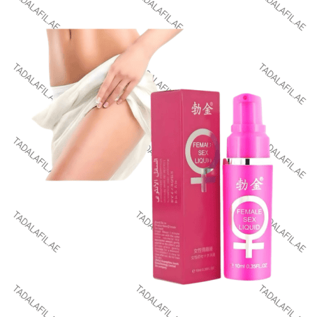 Bojin Female Sex Liquid spray bottle and box on white background