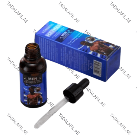Maxman Enlargement Oil massage essential oil bottles with product benefits text