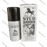 Stud 5000 Delay Spray bottle and packaging on white background
