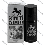 Stud 5000 Delay Spray bottle and box on white background