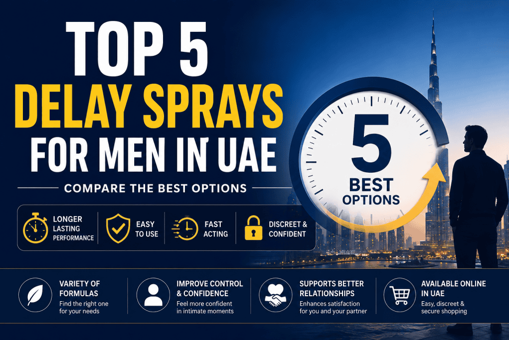 Discover the top 5 delay sprays for men in UAE. Compare features, benefits, and usage tips to choose the right delay spray for your personal needs.