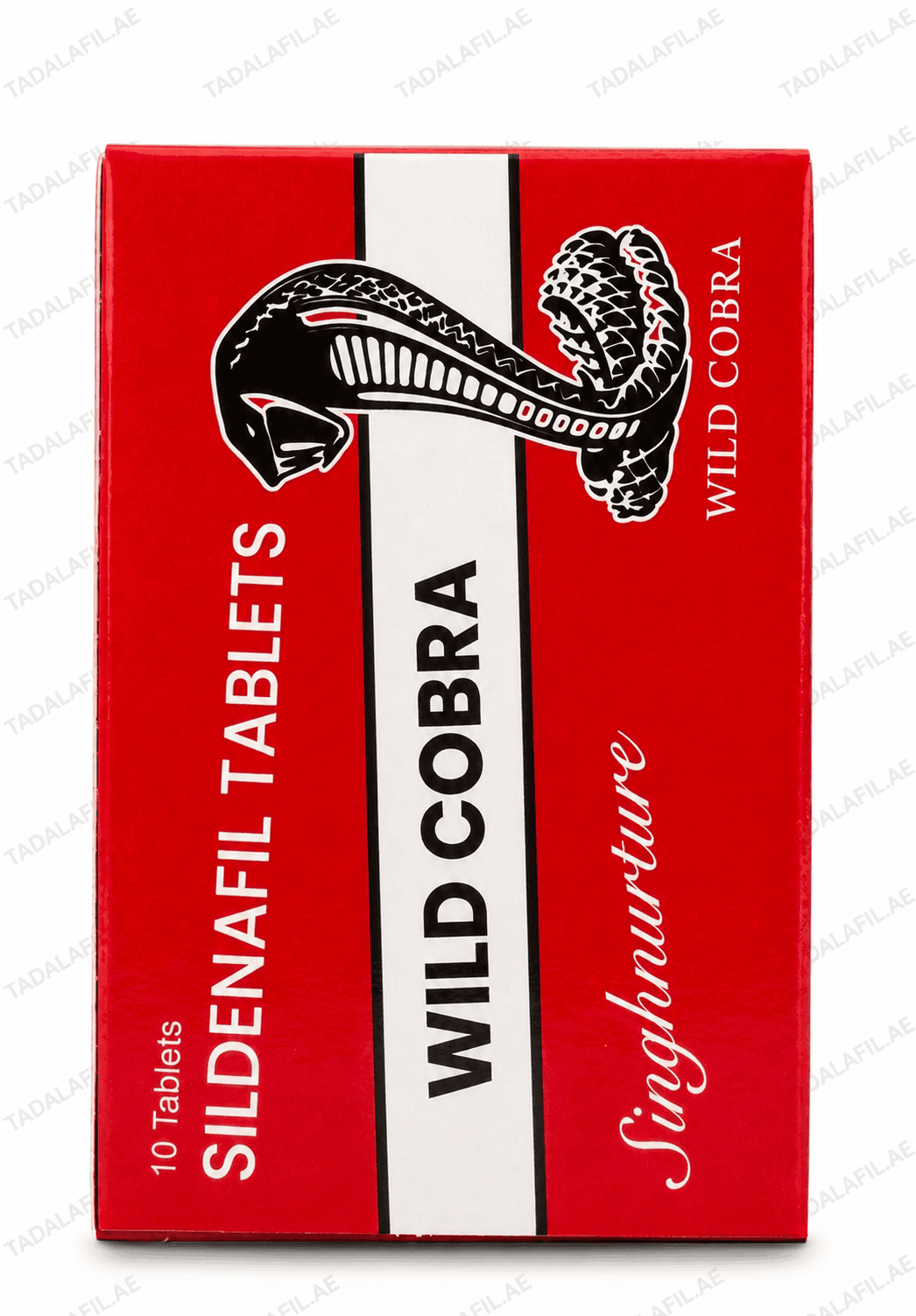 Wild Cobra Sildenafil Tablets UAE – 10 Tablets Wild Cobra Sildenafil Tablets red box packaging.