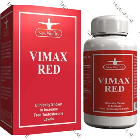 Vimax Red Capsule bottle and packaging box on white background