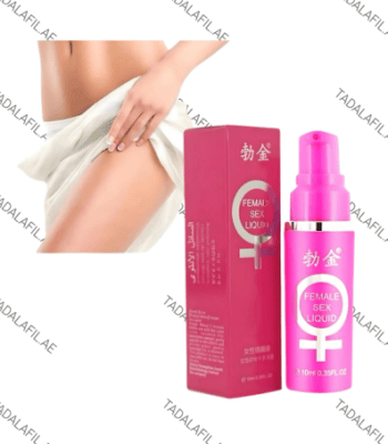 Bojin Female Sex Liquid spray bottle and box on white background