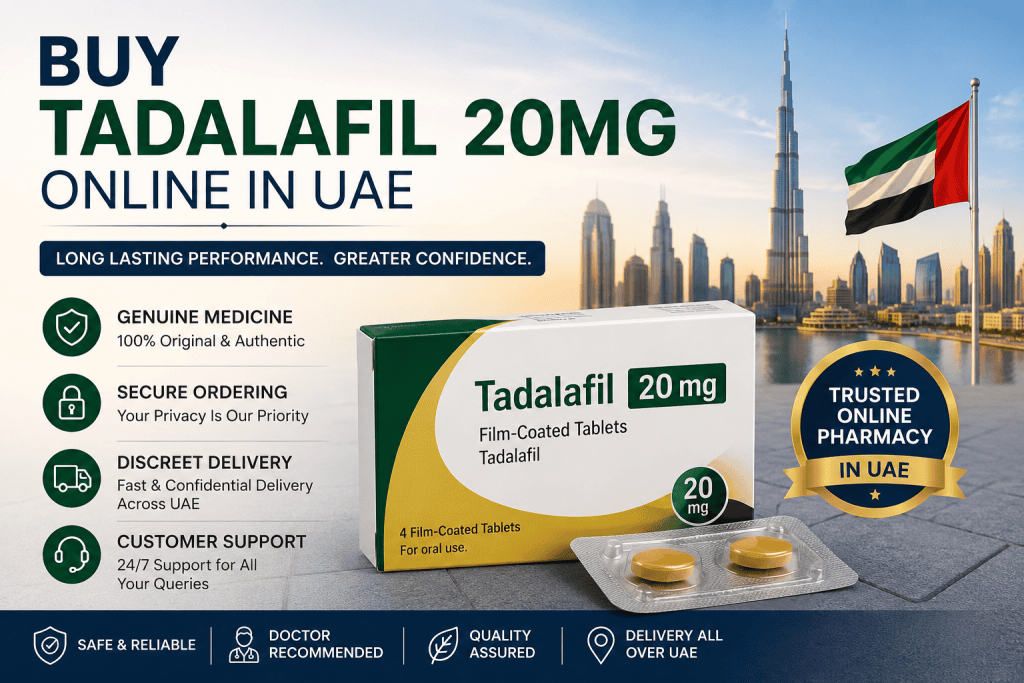 Buy Tadalafil 20mg online in UAE with discreet delivery and secure ordering.
